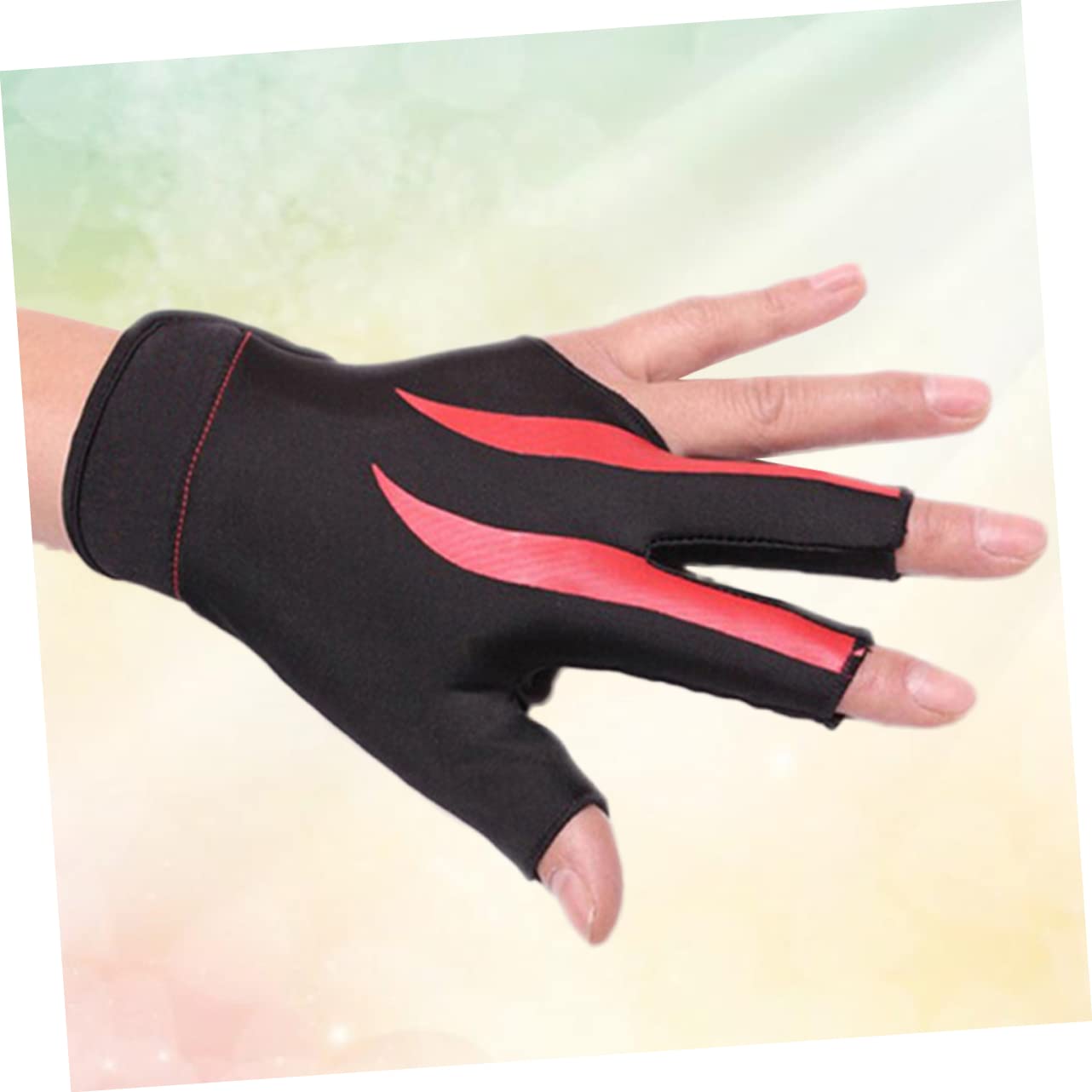 VANZACK Billiards Shooter Glove Left Hand Snooker Pool Glove 3-Finger Stretchable for Smooth Cue Grip