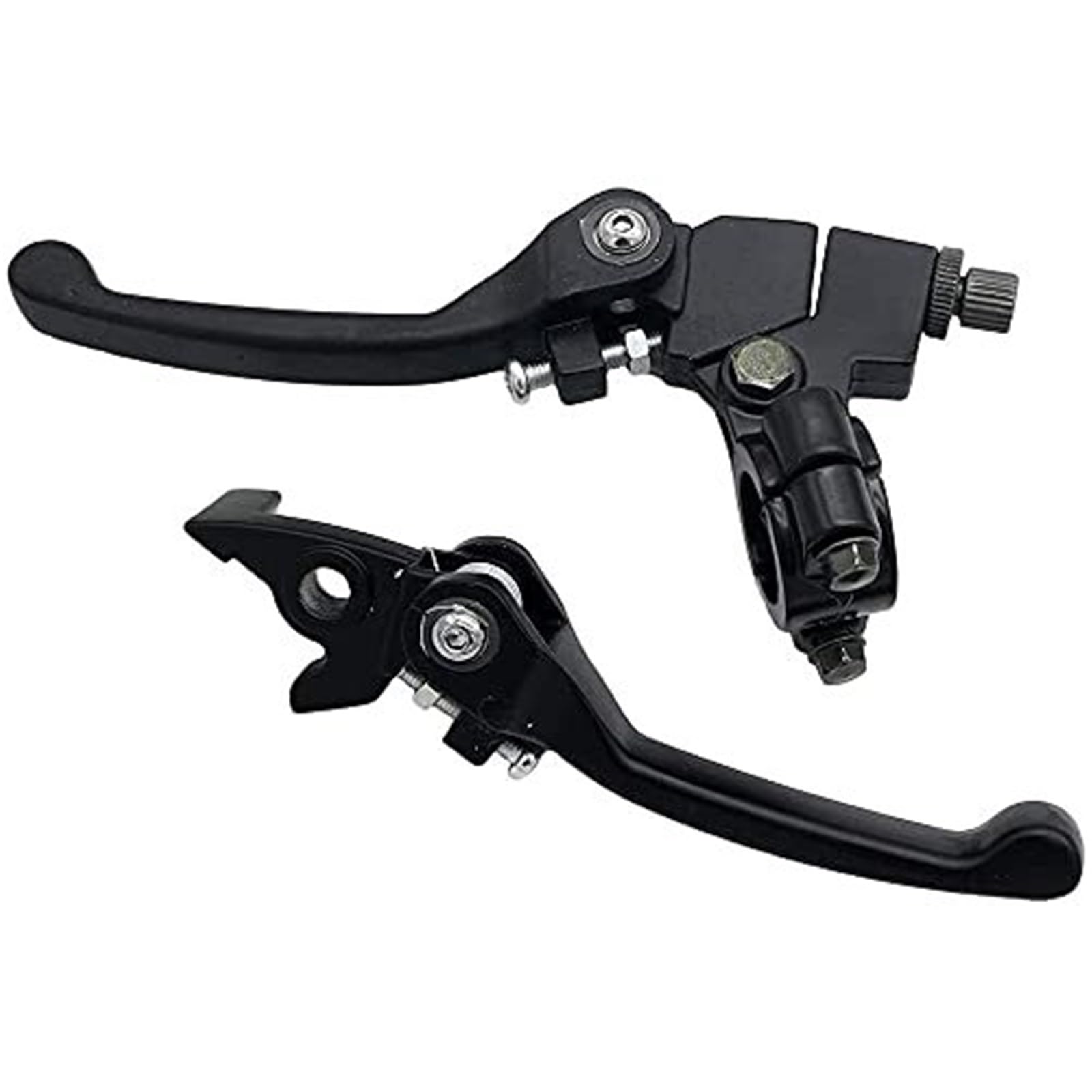 FLBZBLKASL Motorcycle Short Brake Clutch Levers Black Folding Aluminum Clutch Brake Lever for 22mm for Handlebar 110cc 125cc 140cc TTR SSR for Xmotos for Apollo 125 Pit Dirt Bike Motorcycle