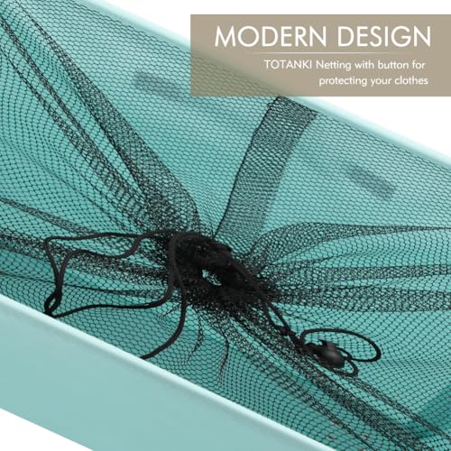 TOTANKI 25" Rolling Slim Laundry Basket on Wheels, Foldable Laundry Hamper with Handle, Collapsible Laundry Sorter and Organizer, Tall Storage Basket Bin (Light Blue) - Image 5