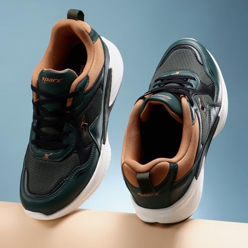 Image of SPARX Sports Running Shoes for Men - Lightweight Breathable Lace-Up Athletic Shoes with Cushioned Comfort, Shock Absorption, Durable Grip, Flexible Sole & Everyday Walking Performance