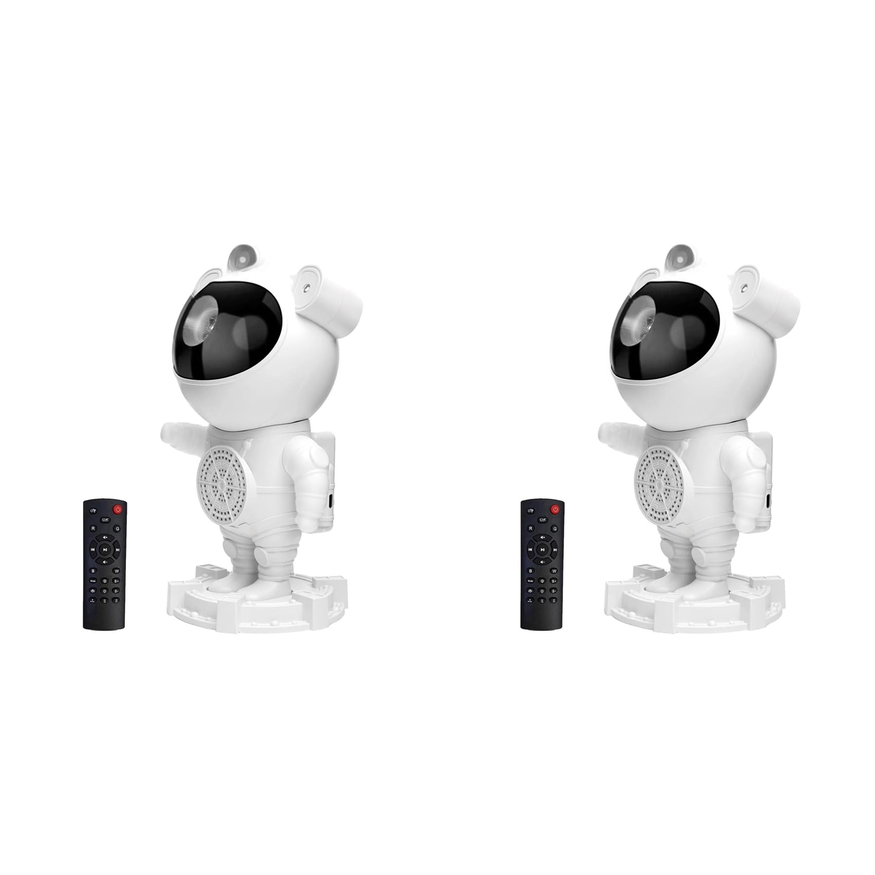 2X Veilleuse Projecteur D'Étoiles Astronaute avec Haut-Parleur Bluetooth, Minuterie, Télécommande - Idéal pour la Chambre et Les Cadeaux
