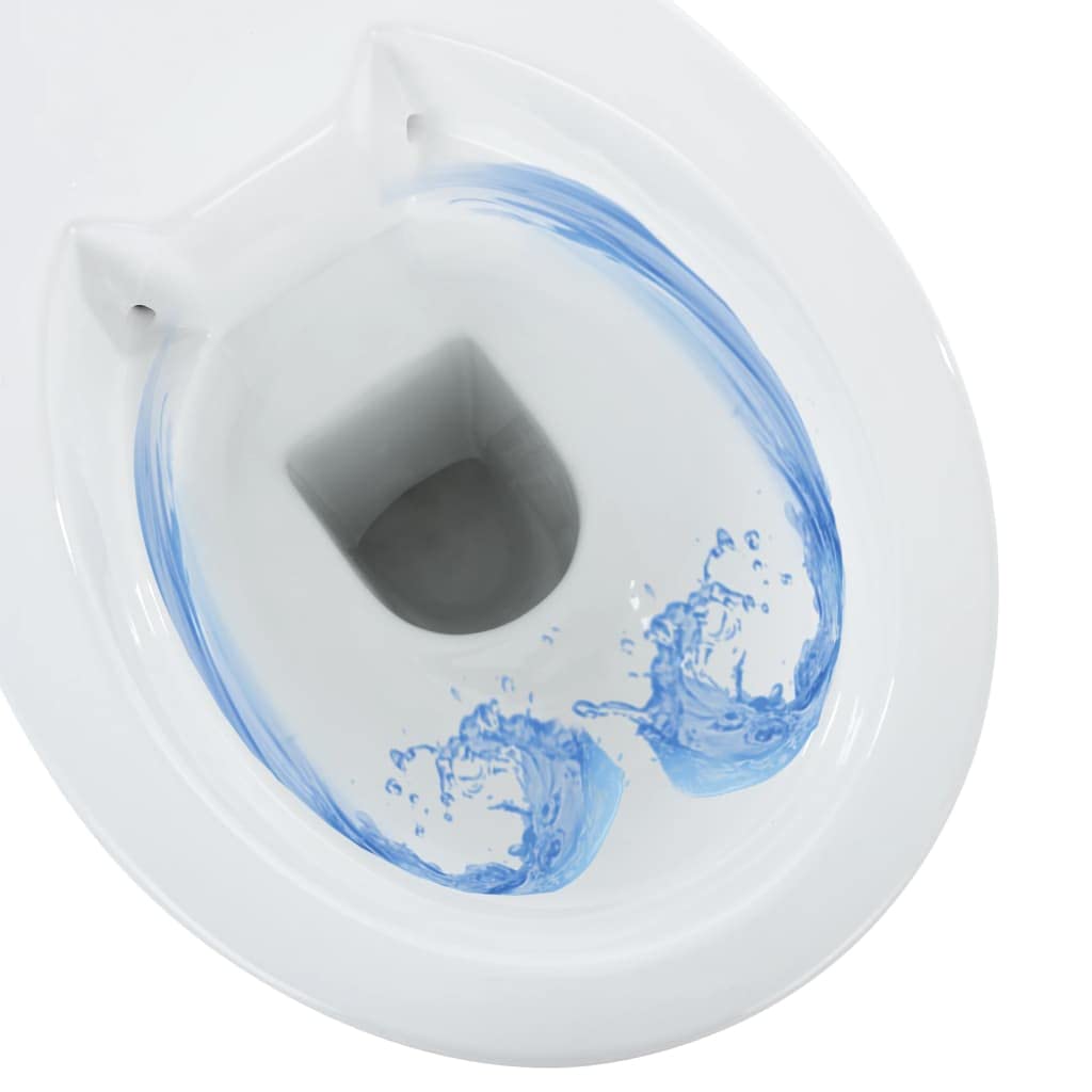 Willood Hohe Spülrandlose Toilette für Größere Menschen Senioren Soft-Close Absenkautomatik Stand WC Badezimmer 7cm Höher Keramik Weiß