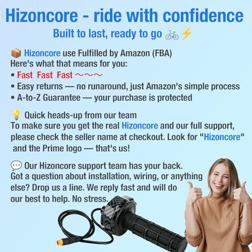 Image of Ebike Full Twist Throttle for Macfox, 3 Pin Surron Style Throttle Grip Kit 12V-72V Compatible with HappyRun Freego Heybike Electric Dirt Bike