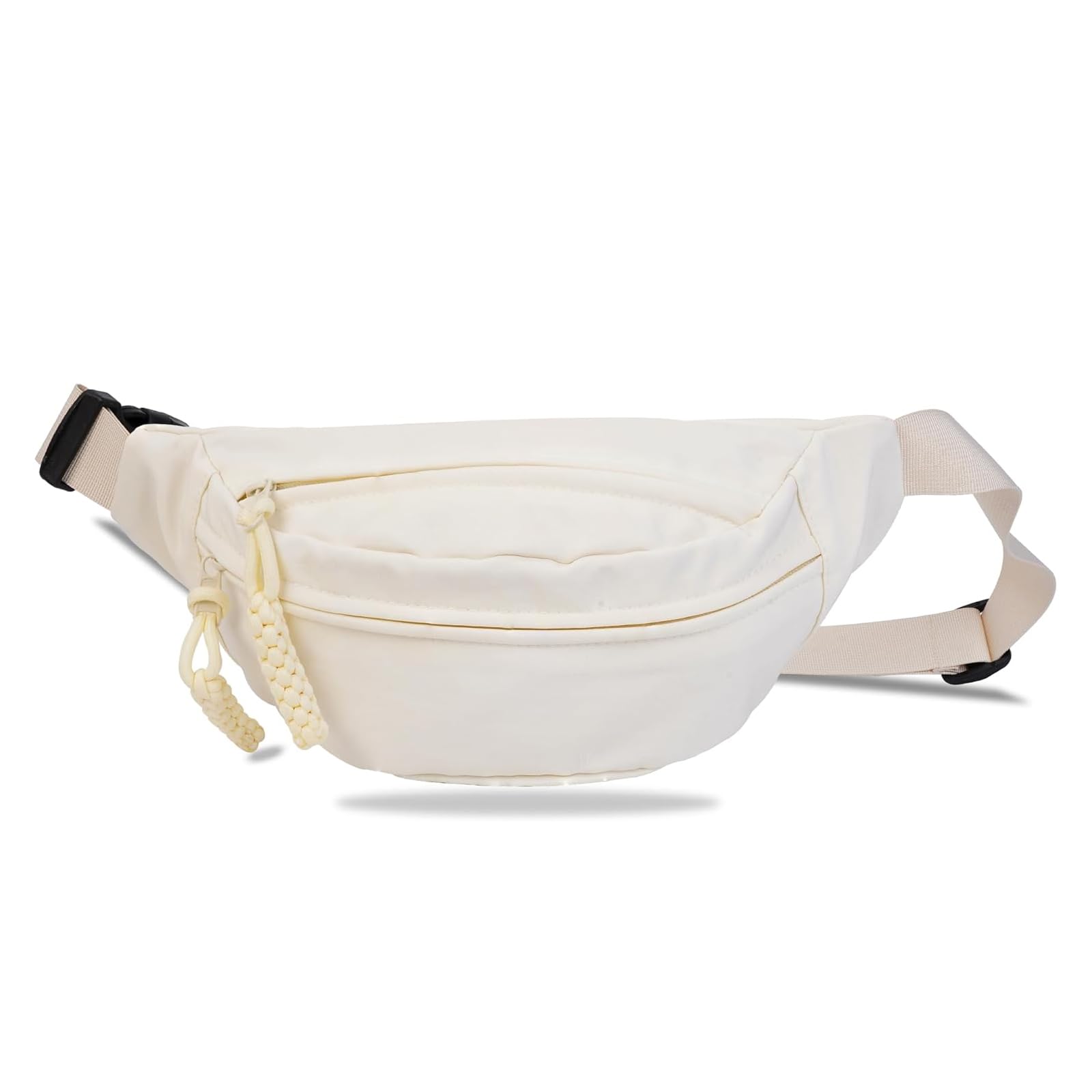 Fanny Bag for Women, Waist Bag for Women & Men, Crossbody Bag with Adjustable Strap, Stylish Waist Pack for Travel, Gym & Outdoor Activities, White