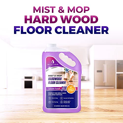 Hardwood Floor Cleaner - Ready-To-Use Solution - Multi-Use - Water Based Liquid, Safe, Gentle, & Natural - For All Wood & Laminate Flooring - Lavender Scent #TOP1