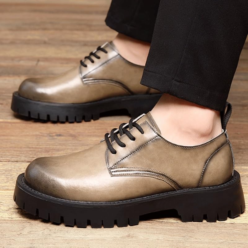 Formal Business Casual Punched Leather Oxford Classic Lace Up Derby Business Work Dress Shoes Genuine Cowhide Leather2