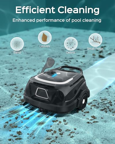 2024 Upgrade: Cordless Robotic Pool Vacuum for Above Ground Pools