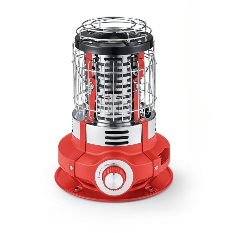 ガスファンヒーター 赤色 Amazon | ガスストーブ カセットガスコンロ 小型 軽量 ボンベヒーター