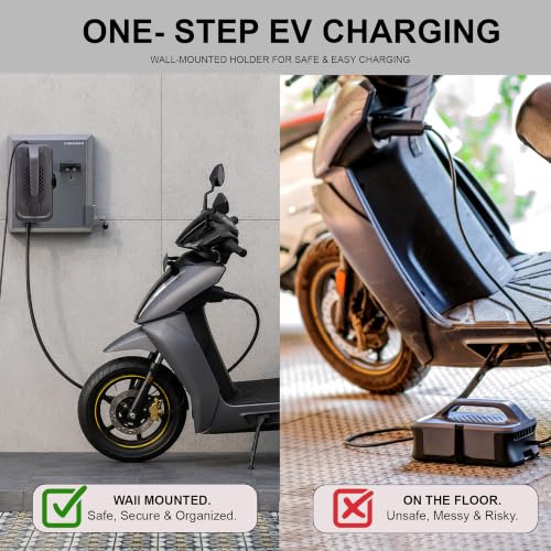 Image of Forward, Ather Duo Charger Wall Mount with Anti-Theft Lock, Durable Metal Build, Cable Management, Compatible with 700w and 900w Charger for Ather 450 & Rizta (Standard)