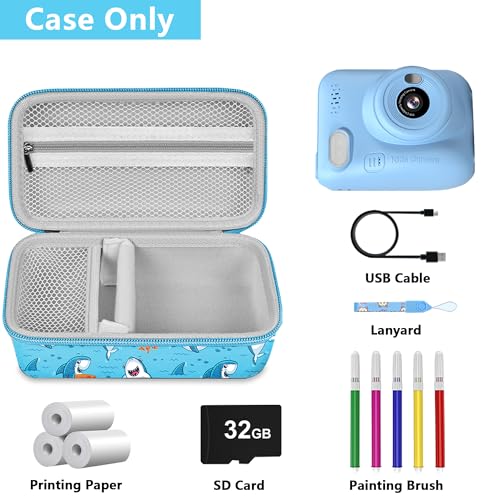 Funda para cámara infantil Leayjeen azul tiburón miniatura 4