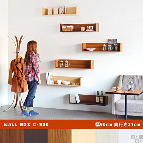 Amazon｜arne ウォールラック 壁掛け棚 本棚 飾り棚 幅90cm コの字型棚