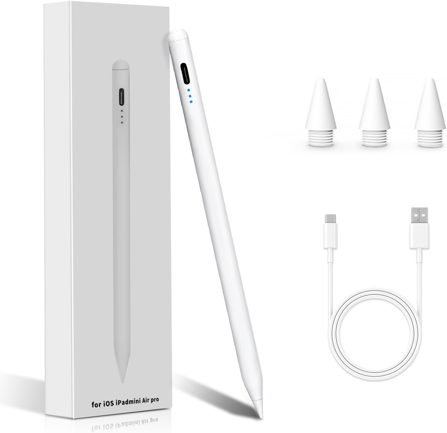 Lápiz Para IPad Con Carga Rápida USB-C - Compatible Con IPad Pro, Air, Mini Y Modelos 6-10