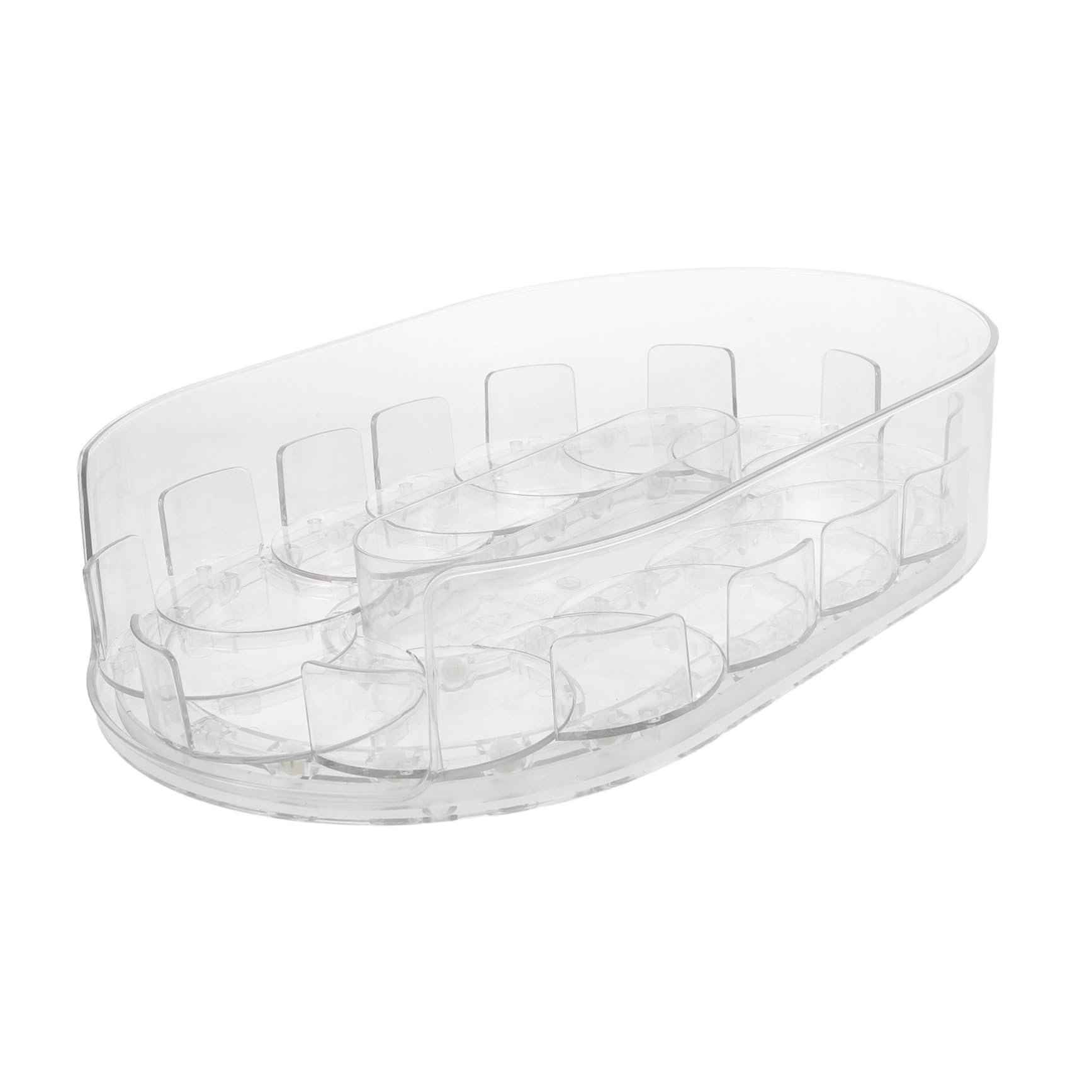 Bandeja Giratoria del Refrigerador de Plástico para Especias y Cosméticos | 360° de Giro, Uso en Cocina y Gabinete, Material Plástico Resistente y Fácil de Limpiar