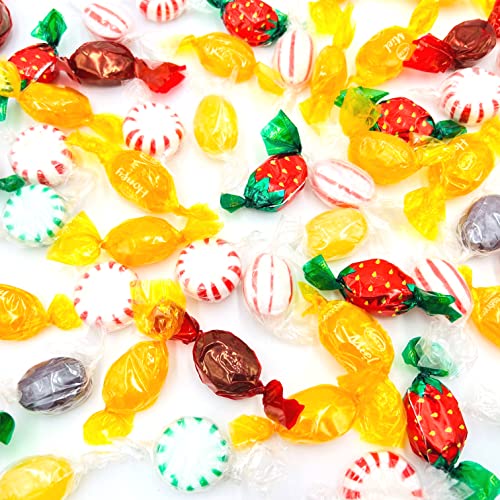 Image of Old Fashioned Hard Candy Assortment Hostess Mix Arcor Honey, Brach's Peppermint & Spearmint Starlights, Cinnamon Disks, Fruity Candy (2 Pound Bag)