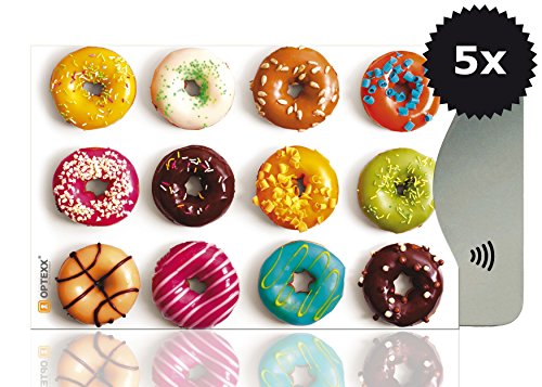 OPTEXX Lot de 5 étuis de Protection RFID pour Cartes de crédit et Cartes bancaires Certifié TÜV