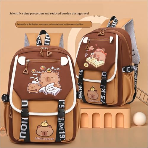 Image of Tinytot 30 Litre, Japanese Korean Style Capybara Niche College Students Light weight School bag Women's Travel Backpack