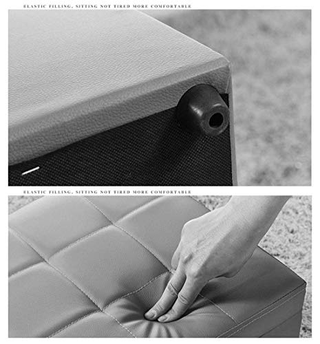 Ottoman voetenbank met Storage afneembaar deksel Poef Kruk Ottomaanse Cube Toy Borst met Flipping Deksel, Storage Kruk… - Afbeelding 6