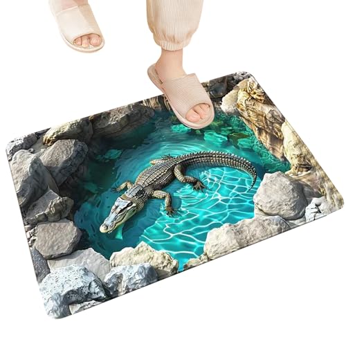 Tapis doux illusion en polyester durable relief 3D 61 x 91,4 cm - 2