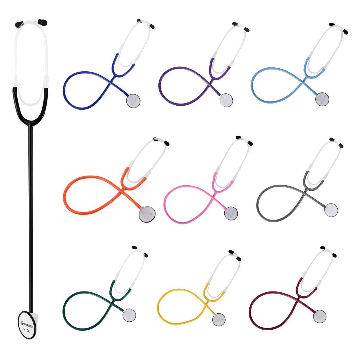 10 Pack TK-1 MRI MR Dual Frequency Non-Ferrous Safe Stethoscope Mixed Multicolor-picture-28