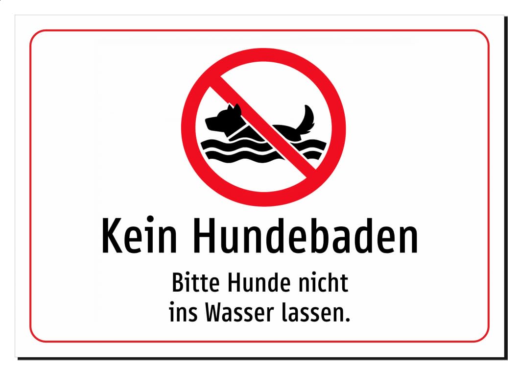 16188-DE-S-06 | Kein Hundebaden - Bitte Hunde nicht ins Wasser lassen