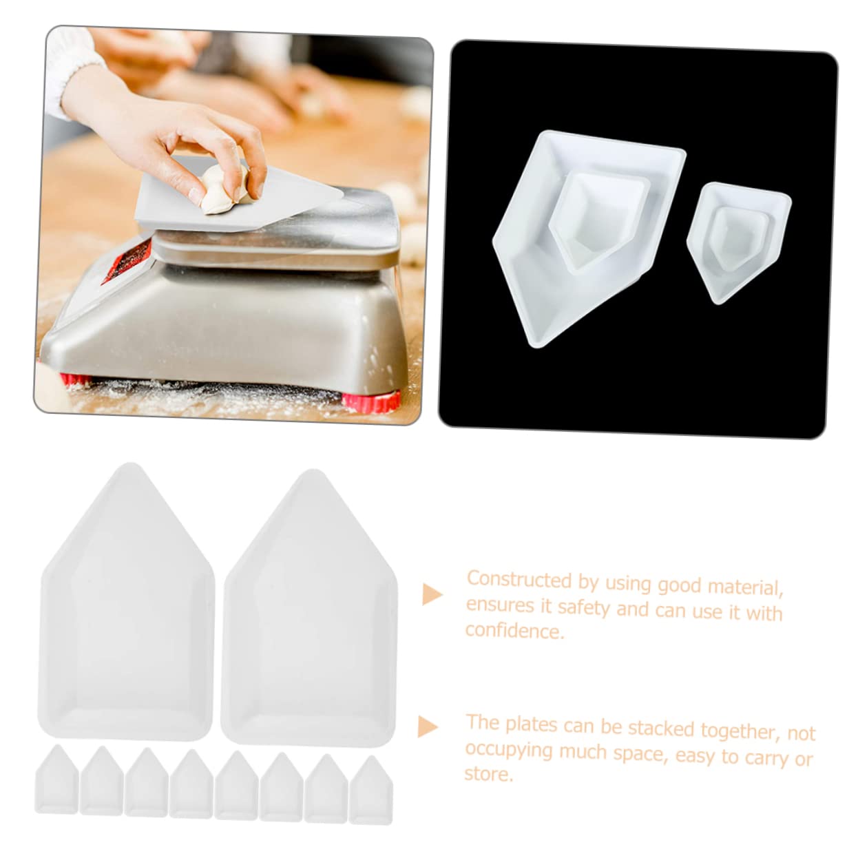 Ciieeo Weighing Plates Accurate Sample Weighing Trays Pan Trays for Liquid Solid Powder