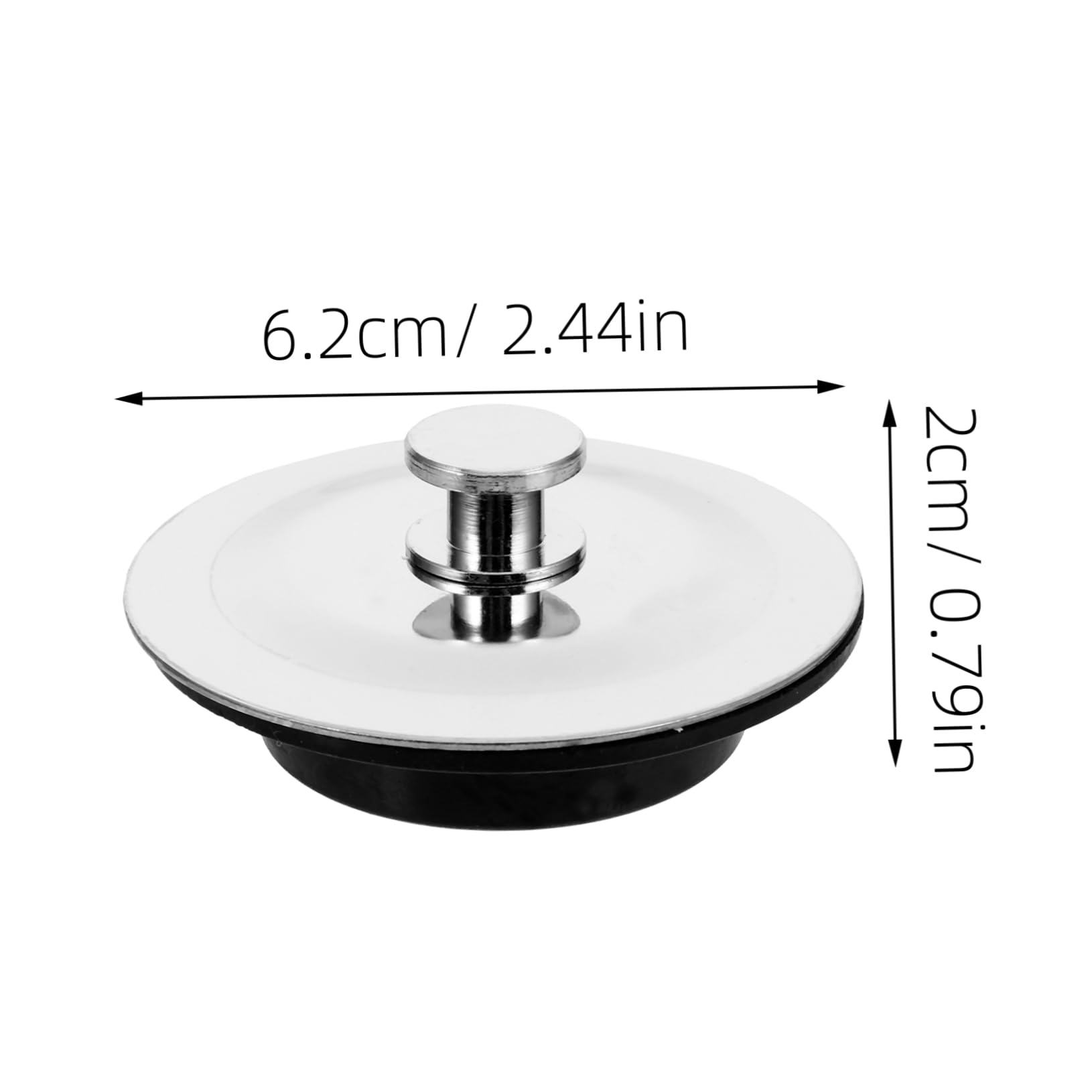 ULTECHNOVO Tub Drain Stopper and Hair Catcher for Bathtubs Sinks and Showers Bathroom with Black Rubber Stopper for Use