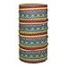 Produktbild ebos Qualitatives Multifunktionstuch | Schlauchtuch, Multischal, Bandana, Halstuch, Kopftuch | Ideal als Motorradtuch, Snowboardtuch, Fashion, etc! | in verschiedenen Designs erhältlich (Indian bunt)