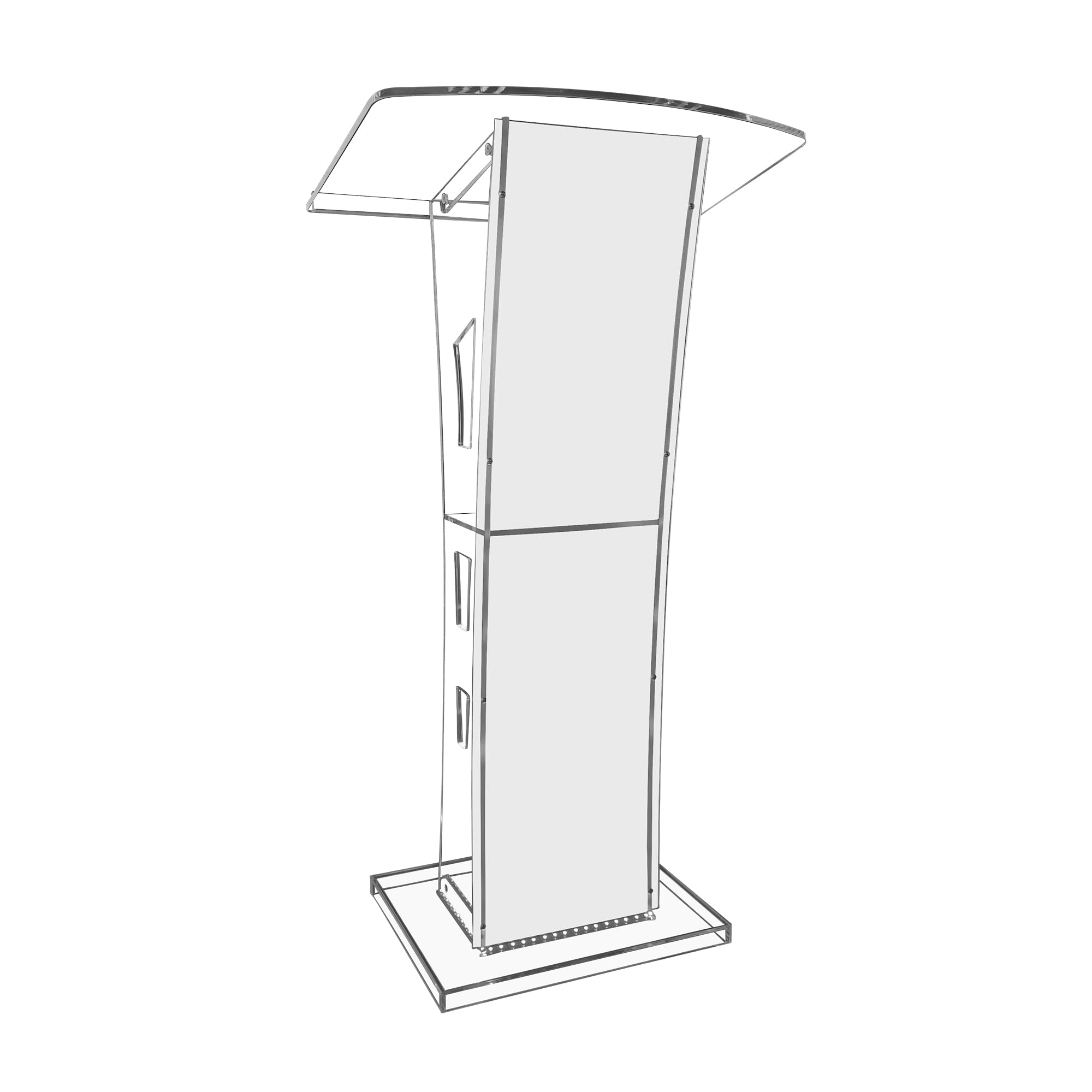 Supporto per podio in acrilico da 110 cm - leggii a led con luce colorata, tavolo da conferenza professionale per pulpiti, podio per aule per uffici di discorso