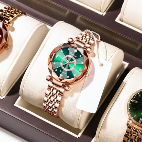 Watches for Women Rose Gold Luxury Diamond Fashion Elegant Dress Stainless Steel Ladies Female Wrist Watch Gift Waterproof2