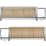 Gesamtlänge Rahmen 555cm BAUER - Schiebetor Hoftor Bausatz H=140, B=420, Freitragend
