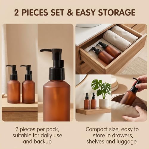 Botellas de viaje de 60 ml ideales para cosméticos y baños elegantes 7