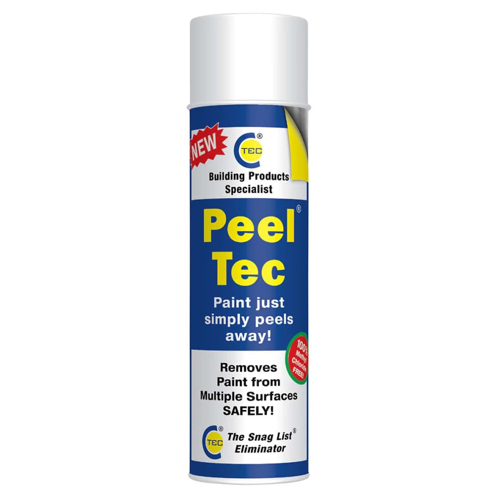 CTEC Peel Tec - Don’t Burn It. Peel It - Paint Remover & Stripper - Peels Paint from Wood, Metal & Other Materials - Aerosol Spray - 500ml