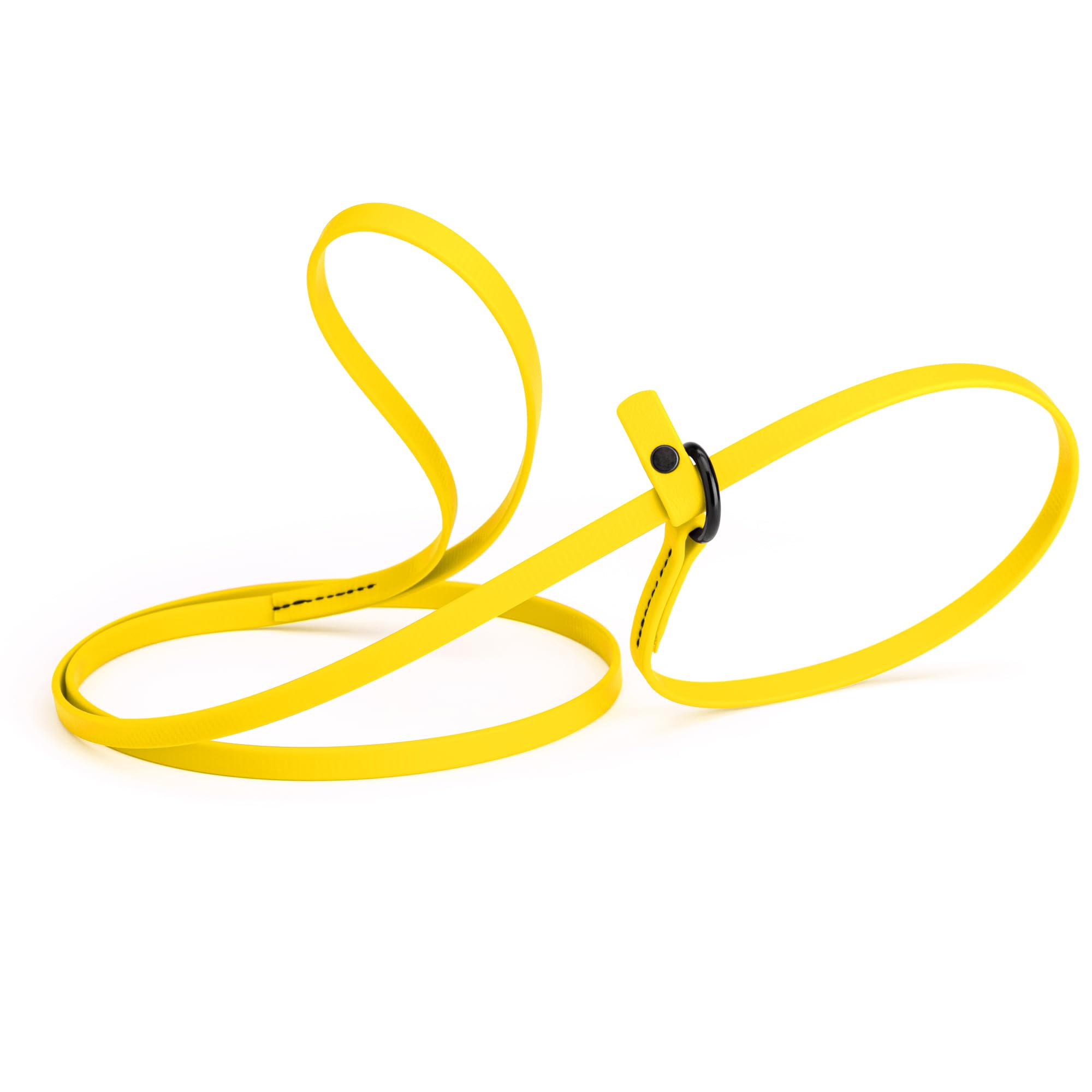 Dogline Biothane Slip Dog Leash - for Small, Medium and Large Dogs - Odor Free Slip Lead, Heavy Duty and Durable Material Kennel Lead - Lemon Yellow -