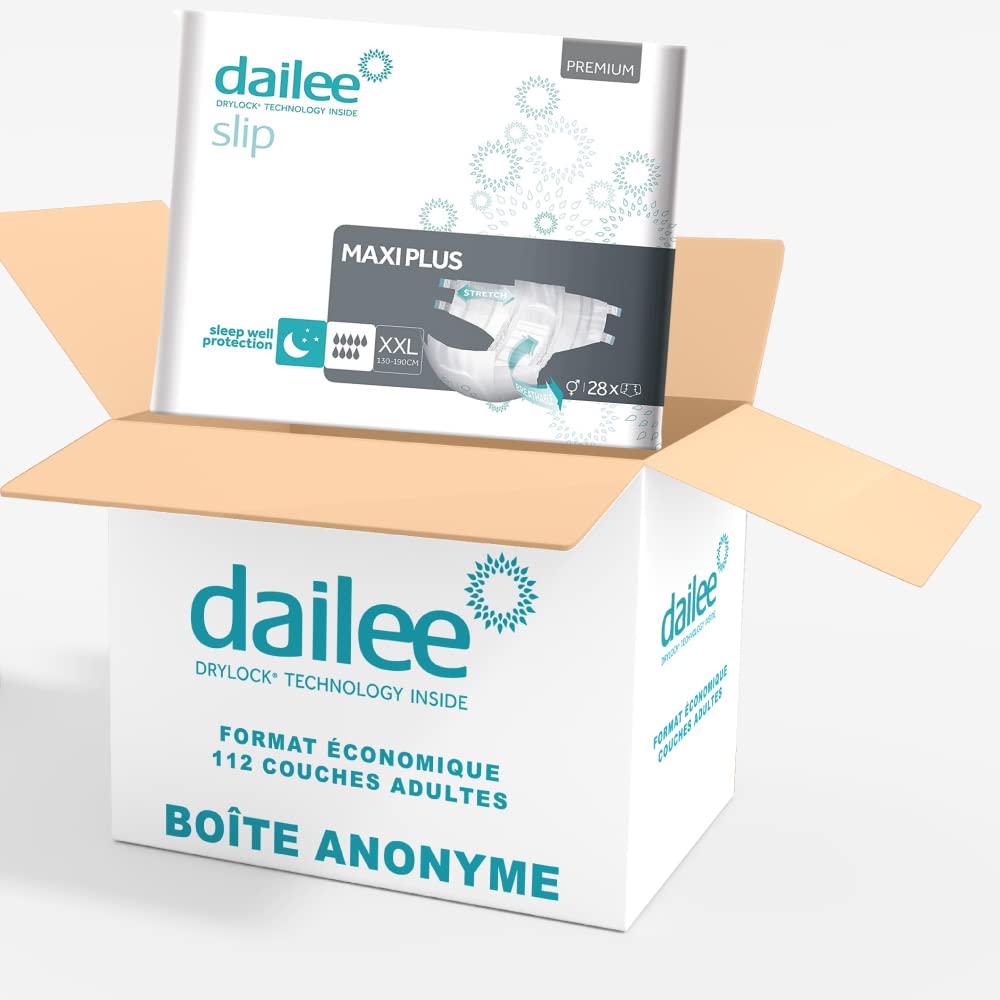 Dailee Slip XXL - 28x Pannoloni Per Anziani a Mutandina - Assorbenza Maxi Plus 9 Gocce - Mutanda Assorbente Incontinenza Adulto - Pannolone a Strappo
