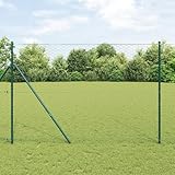 SKM Sechseckzaun Grün 1,6x25 m Stahl,Heimwerkerbedarf, Hauseinzäunung, Zaunpfosten & -querlatten,Grün,29KG,3352691