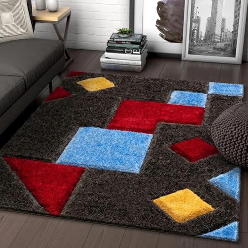 Image of Carpet for Hall | Carpet for Living Room |3X5 FEET Rugs for Bedroom | Carpet | Rug for Living Room | Carpet & Rugs for Home Decor | Carpet for Bedroom Floor (Blue Red Multi)