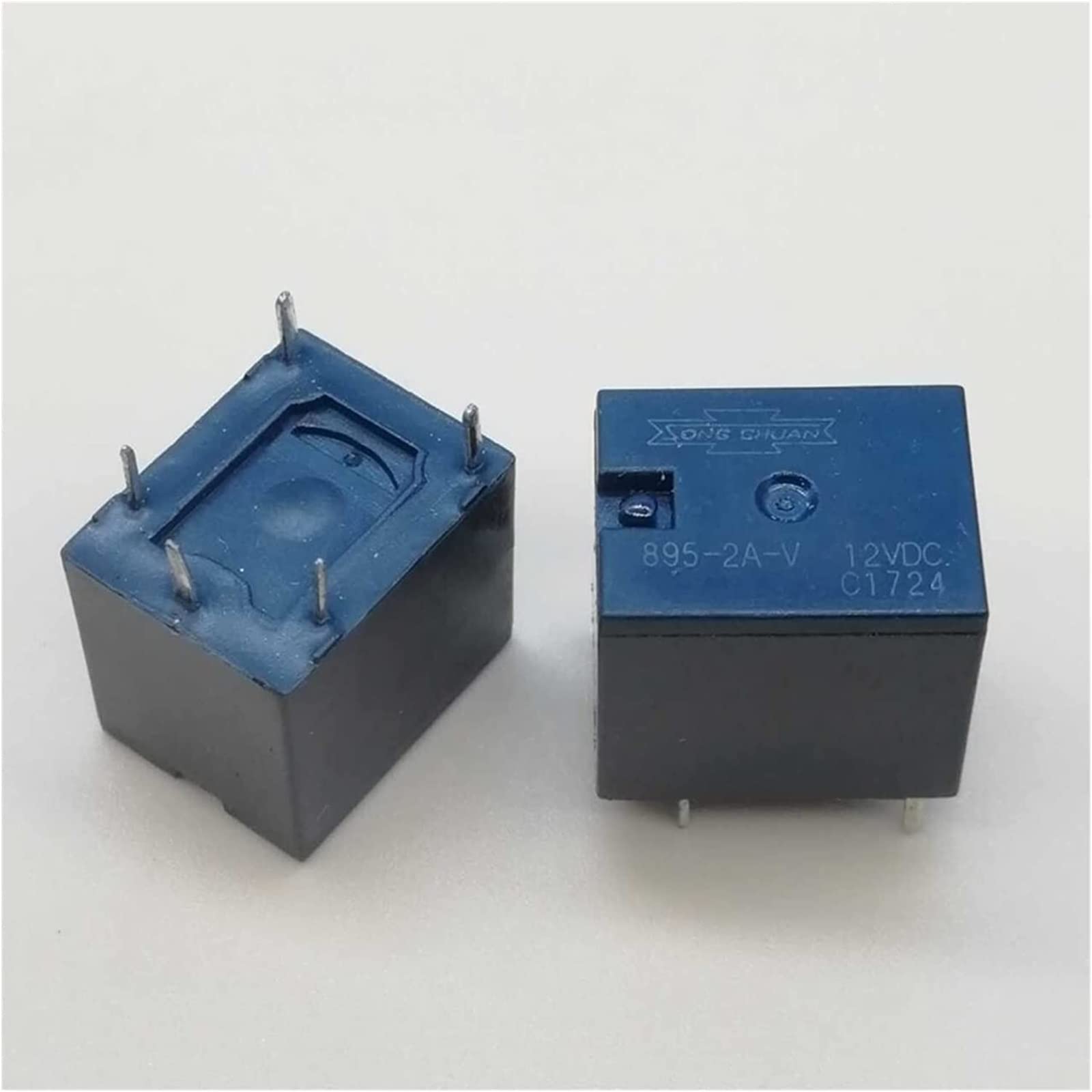 Przekaźnik 5 szt./10 szt. nowy przekaźnik samochodowy 895-2A-V-12VDC 895-2A-V 24VDC 895 2A V 12 V DC 8952AV 12V 5pin 20A dwa zestawy zwieraczy (10 szt. 12 V)