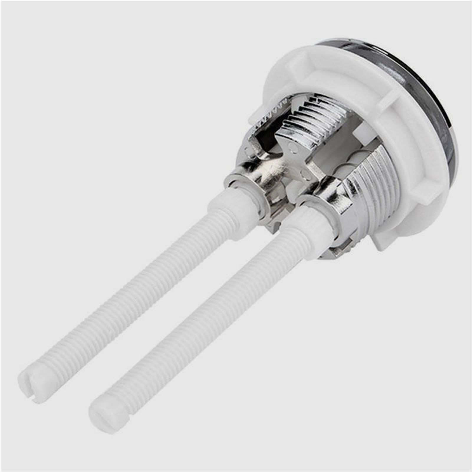 pulsante di scarico WC, Pulsante di scarico for serbatoio dell'acqua del WC a doppio, aste da 38 mm, accessori for bagno, pulsante, interruttore, argento