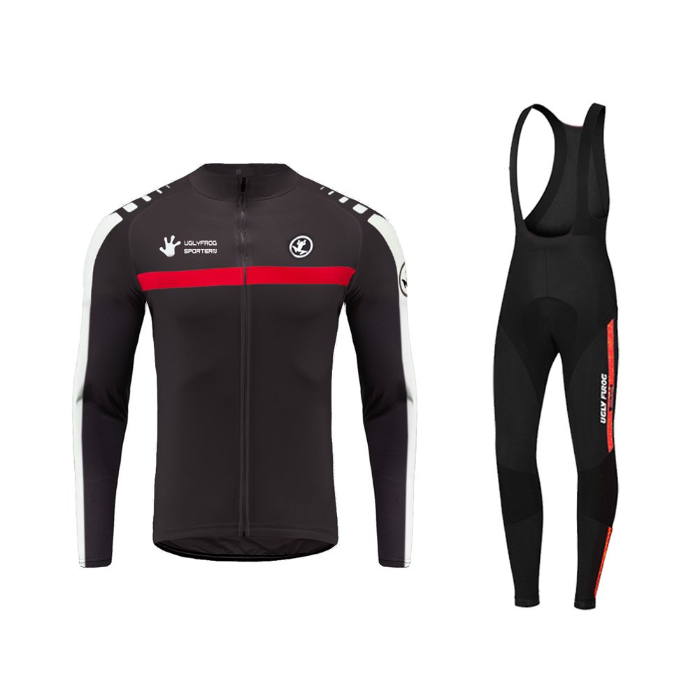 UGLY FROG LJ37 2025-2026 Fahrradtrikot Langarm Shirt Herren Breathable Radfahren Fahrrad Lange Hülsen Jersey/Skinsuit/Lange/Kurze Ärmel Radtrikot Set/Downhill Shirt-Stilaktualisierung