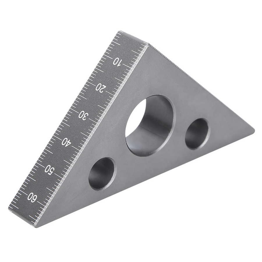 4pcs Right Angle Ruler Triangle Ruler Aluminum Alloy 45/90 Degree Frosted Right Angle Gauge Woodworking Ruler