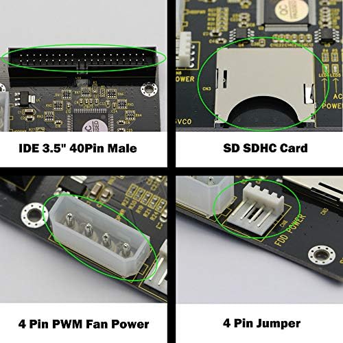 SD SDHC SDXC MMC to 3.5" 40Pin Male IDE Adapter Card SD Memory Card to IDE Hard Disk Drive Adapter