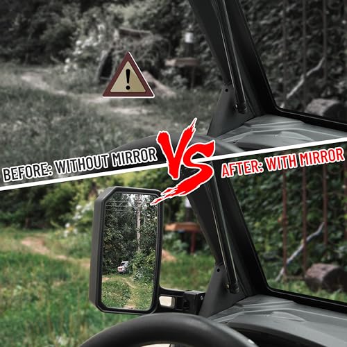 SAUTVS Side Mirrors for Can Am Defender HD5 HD7 HD8 HD9 HD10 HD11 2016-2026 by SAUTVS - Used condition - Image 4