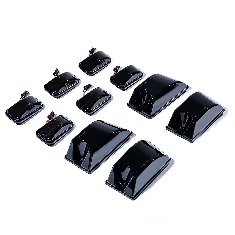 AMOPA 10x Smoke Lens LED Cab Roof Light Marker Roof Top Lam Compatible with Hummer H2/H2 SUT 2003-2009p
