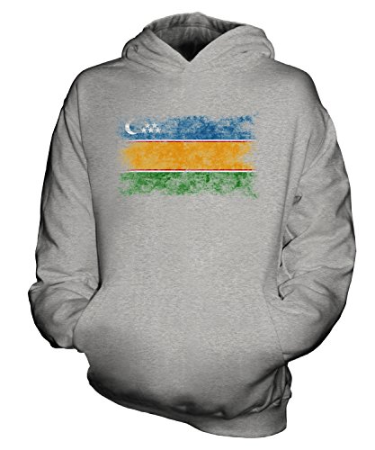 Sweat à capuche Karakalpakistan anti-irritation en coton délavé enfant