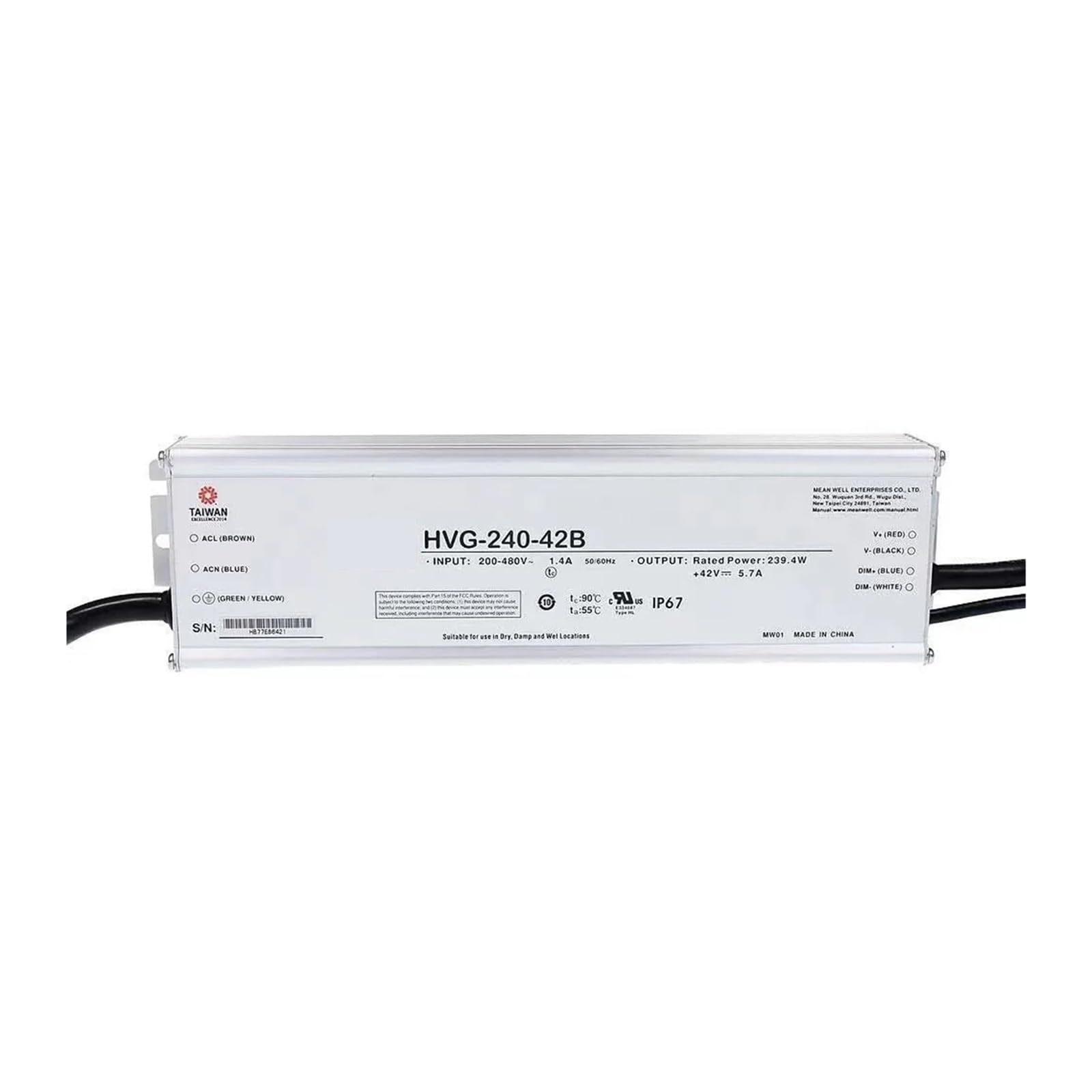 BRODEFUP 240W LED power supply HVG-240-24B HVG-240-30B HVG-240-36B HVG-240-42B HVG-240-48B HVG-240-54B(HVG-240-30B)