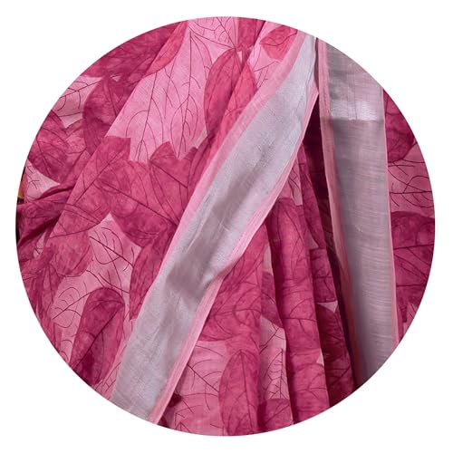 Image of MIRCHI FASHION Saree for Woman Cotton Blend Printed | Traditional Ethnic Sari for Ceremonial Use and Farewell with Blouse Piece
