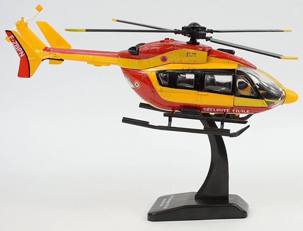 Maquette Hélicoptère EC-145 Dragon SÉCURITÉ Civile Pompiers EC145 1/43 en Métal