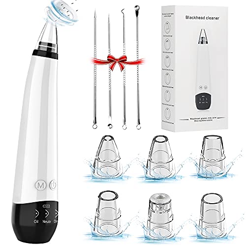 Blackhead Remover Vacuum Pore,Blackhead Removal Tool Pore Vacuum Cleanser Suction Tool with Display and 4 Probes,Effectively Blackhead Pore Vacuum for Women & Men-Suction Force for All Skin