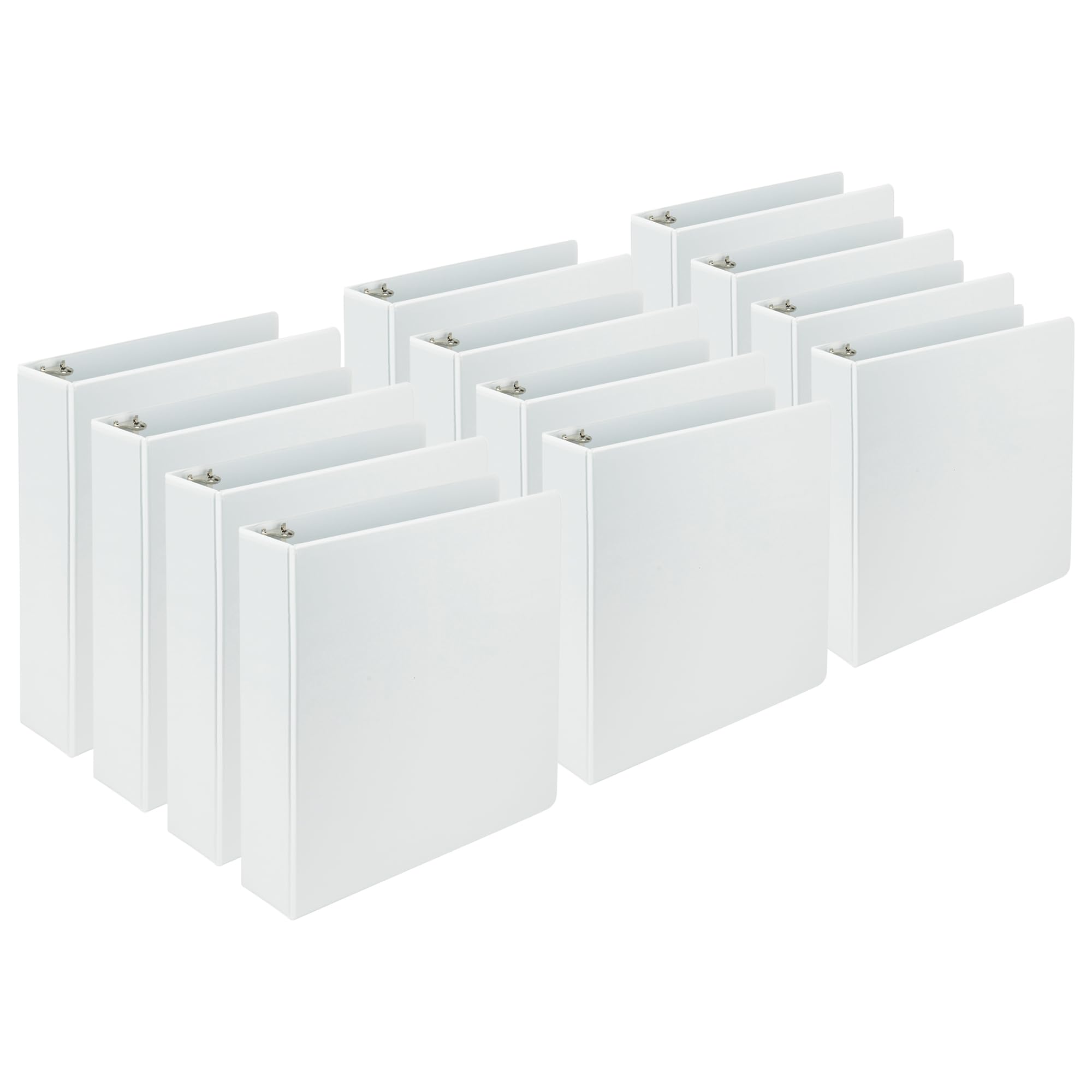 Samsill Plant-Based 3 Inch Durable D-Ring Binder, View Binder, Eco-Friendly, USDA Certified Biobased, 12 Pack, White
