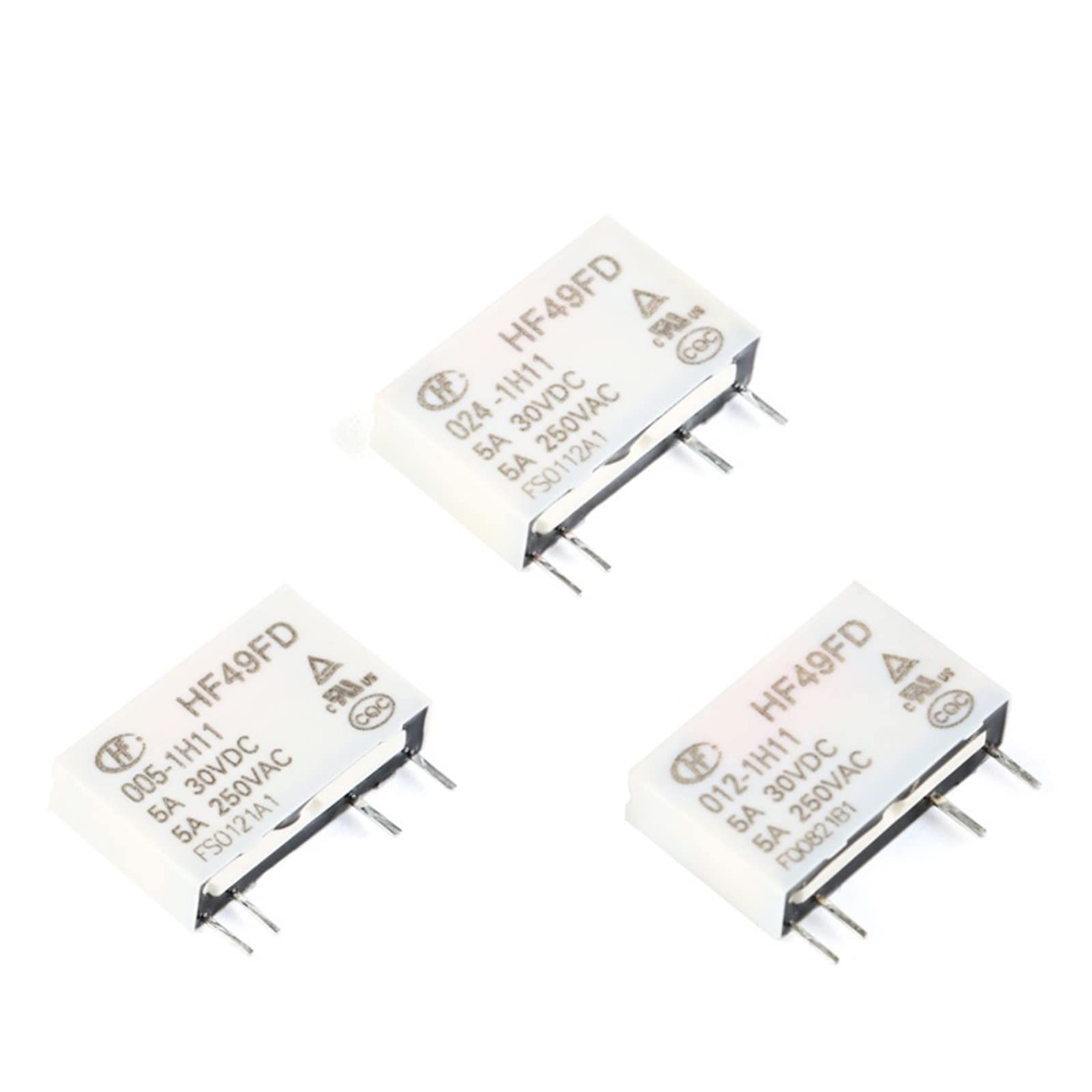 VDOQTLJT 50pcs Relay 12V HF49FD-005-1H12 005-1H12 HF49FD DC5V 1H12 4PIN 5A 5V Rele 24V